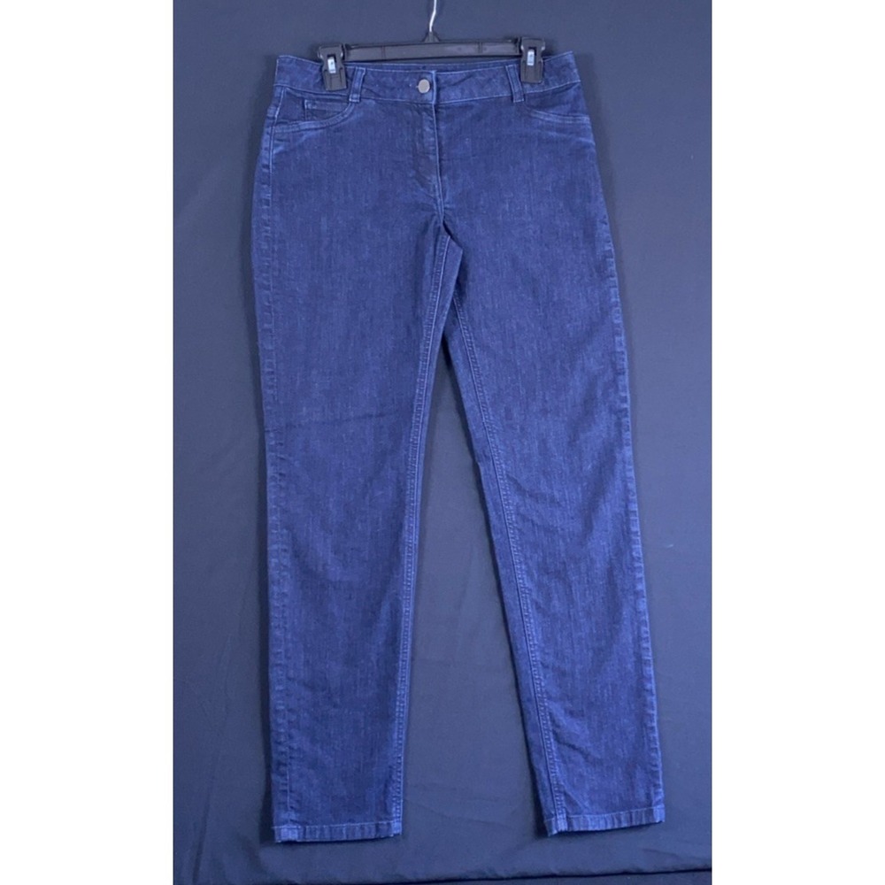 Longchamp Dark Denim Straight Blue Jeans Women's Sz 7.5 US/38 EU 30x31 Luxury